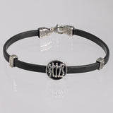 Bracciale Moneta Statere in Argento 925/000 e Cauciù.