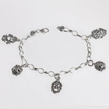 Bracciale Maschere Apotropaiche E Jennacche in Argento 925/000.