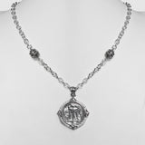 Collana Moneta Statere e Jennacche in Argento 925/000