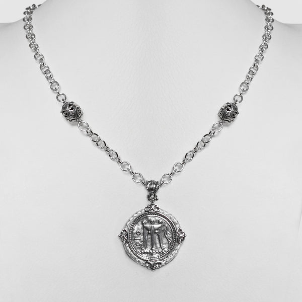 Collana Moneta Statere e Jennacche in Argento 925/000