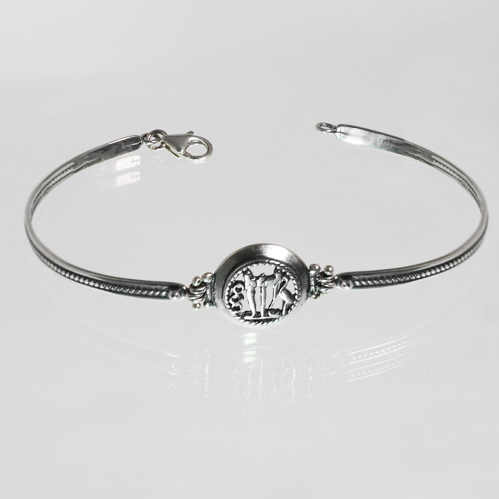 Bracciale con moneta statere in Argento 925/000.