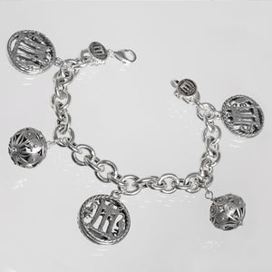 Bracciale Monete Statere e Jennacche in Argento 925/000.