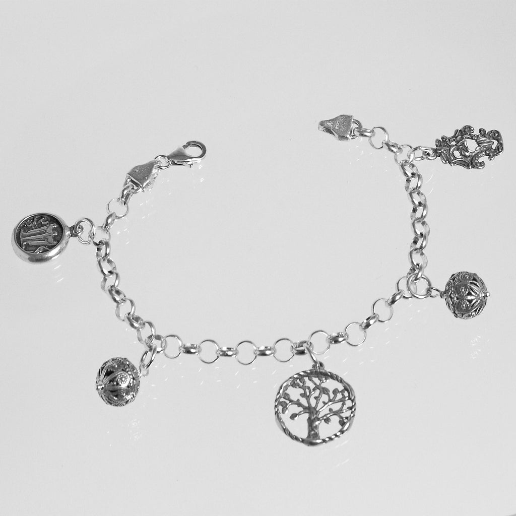 Bracciale Rolò con Charm in Argento 925/000.