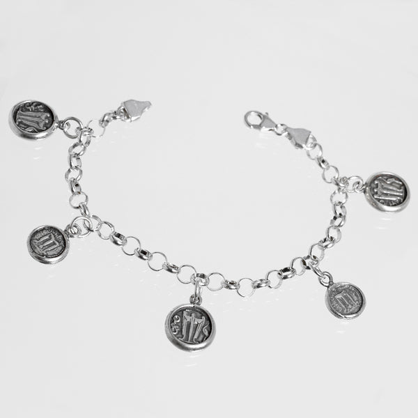 Bracciale Con Monete Statere in Argento 925/000