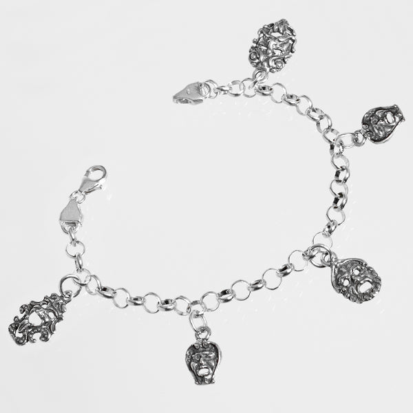 Bracciale Maschere Apotropaiche in Argento 925/000.