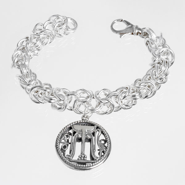 Bracciale con moneta statere in Argento 925/000