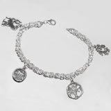 Bracciale Bizantina con charm in Argento 925/000