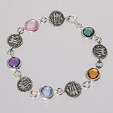 Bracciale con pietre colorate e Moneta Statere in Argento 925/000