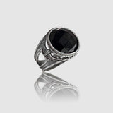 Anello Statere in Argento 925/000 e Onice.