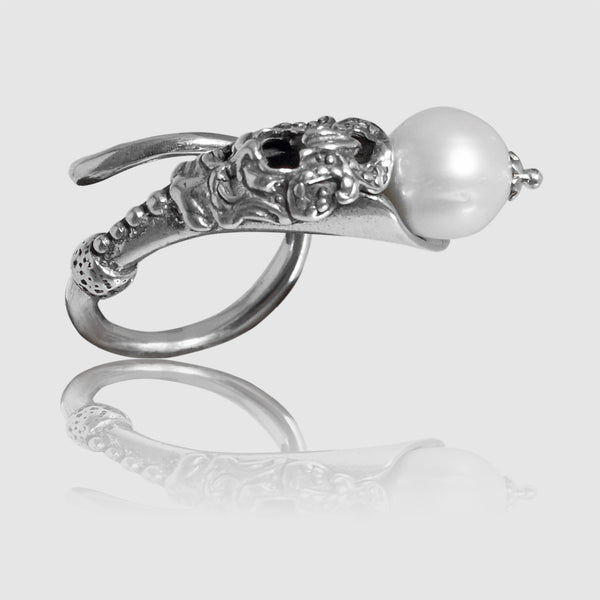 Anello Maschera Apotropaica in Argento 925/000.