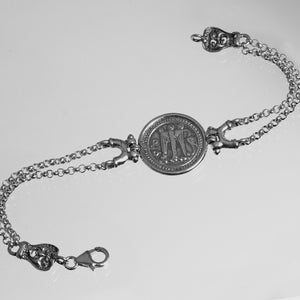 Bracciale con moneta statere in Argento 925/000