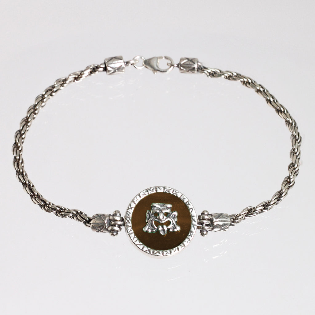 Bracciale Maschera Apotropaica in Argento 925/000 e Agata.